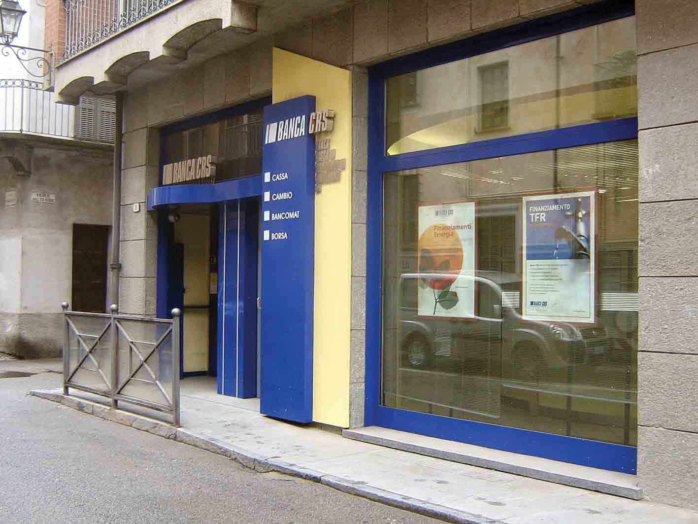 Rapina alla filiale della Banca CRS di Racconigi