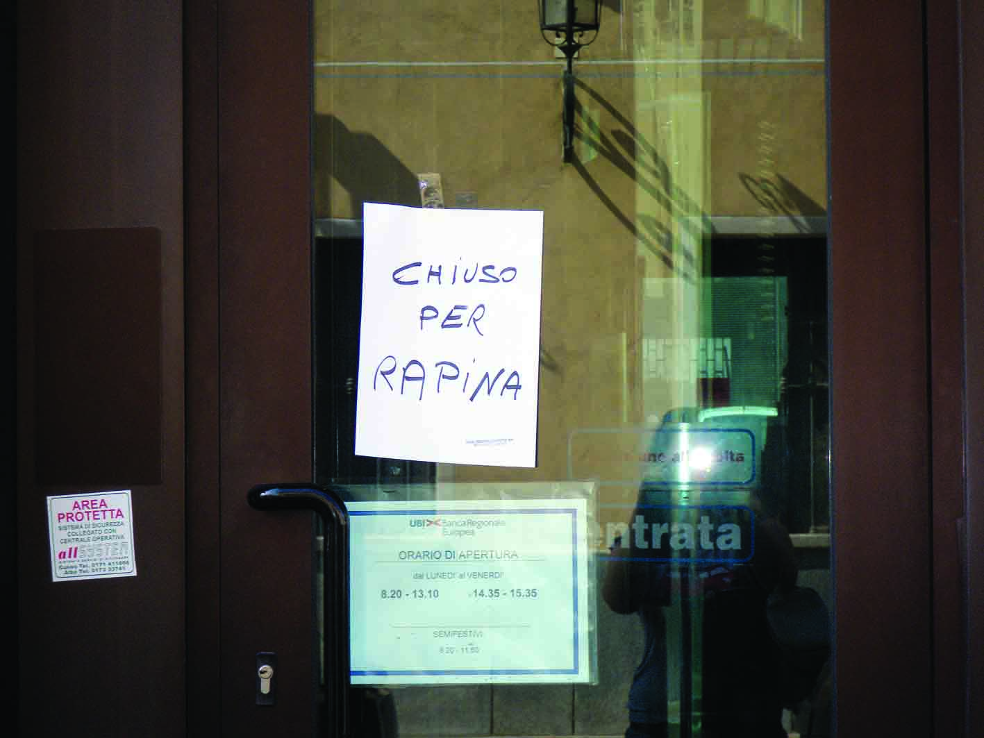 Un’altra rapina, stavolta a Genola