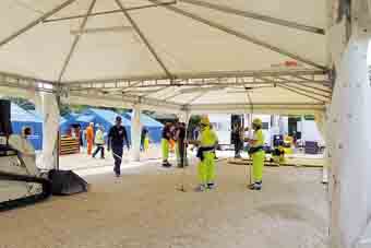 Volontari tra i terremotati dell’Emilia