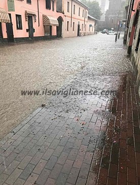 Furioso acquazzone a Monasterolo