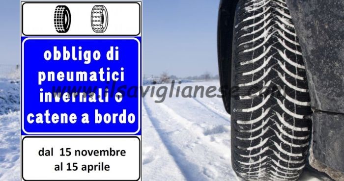 Obbligo di gomme da neve dal 15 novembre