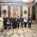 Sabena, primo a destra, e Ghirardo, terzo da sinistra, con don Troya alla celebrazione delle guardie reali