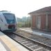 Il treno alla stazione di Madonna del Pilone nel settembre 2016